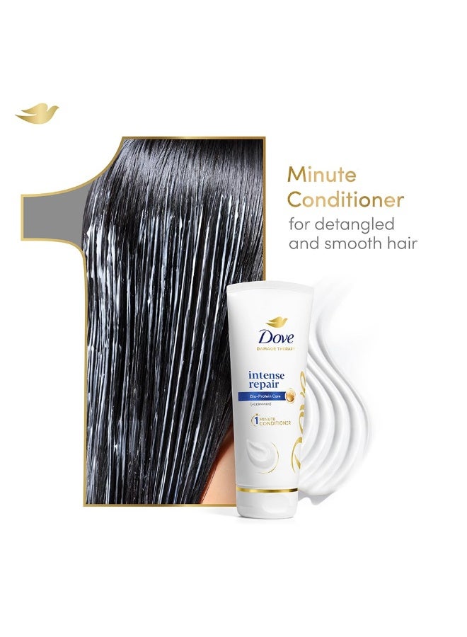 Dove Intense Repair 1-min Conditioner with Bio-Protein Care and Ceramide for damaged and frizzy hair, for upto 72 hours^ of effortlessly detangled, damage protected hair | 175ml. - Image 3